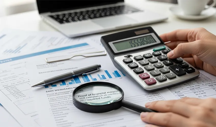 Proof of Financial Means and Calculation of Minimum Required Funds