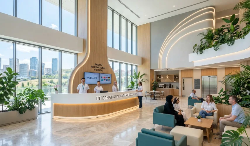 بهو مستشفى خاص على أحدث طراز في تركيا يخدم المغتربين الدوليين